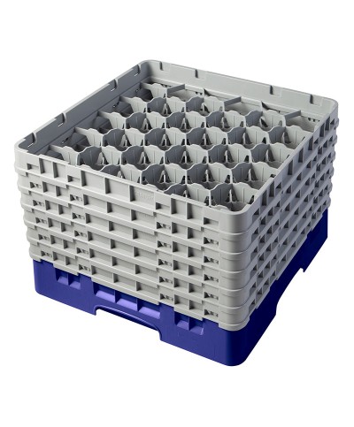 Cambro - 30S1114-186 / Cesta de lavado (50 x 50 cm) copas y vasos con 30 comp. 6 alt. - dia. máx. 7,84 cm alt. máx. 29,9 cm