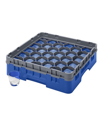 Cambro - 30S318-186 / Cesta de lavado (50 x 50 cm) copas y vasos con 30 comp. 1 alt. - dia. máx. 7,84 cm alt. máx. 9,4 cm