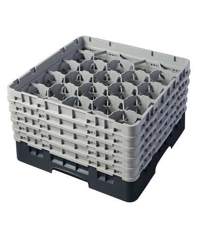Cambro - 20S1058-110 / Cesta de lavado (50 x 50 cm) copas y vasos con 20 comp. 5 alt. - dia. máx. 9,84 cm alt. máx. 28,2 cm