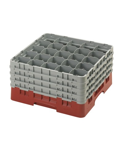 Cambro - 25S900-416 / Cesta de lavado (50 x 50 cm) copas y vasos con 25 comp. 4 alt.- dia. máx. 8,7 cm alt. máx. 24,1 cm