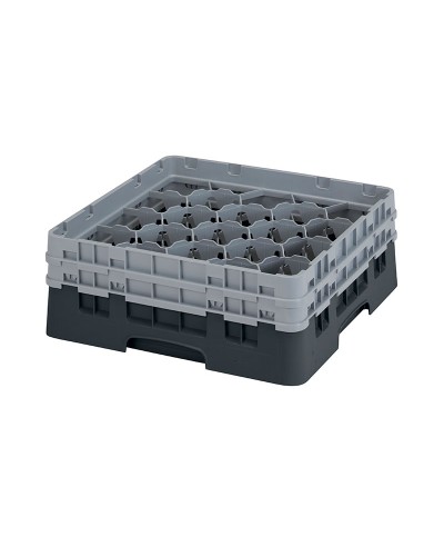 Cambro - 20S534-110 / Cesta de lavado (50 x 50 cm) para copas y vasos con 20 comp. 2 alt. - dia. máx. 9,84 cm alt. máx. 14,9 cm