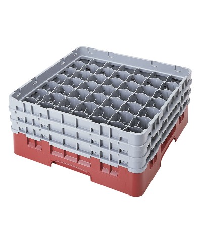 Cambro - 49S638-416 / Cesta de lavado (50 x 50 cm) copas y vasos con 49 comp. 3 alt. - dia. máx. 6 cm alt. máx. 17,6 cm