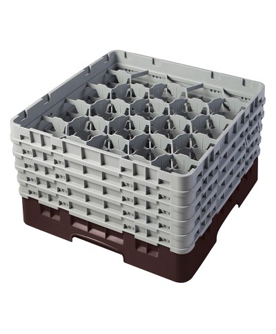 Cambro - 20S958-167 / Cesta de lavado (50 x 50 cm) copas y vasos con 20 comp. - 5 alt. - dia. máx. 9,84 cm alt. máx. 25,8 cm