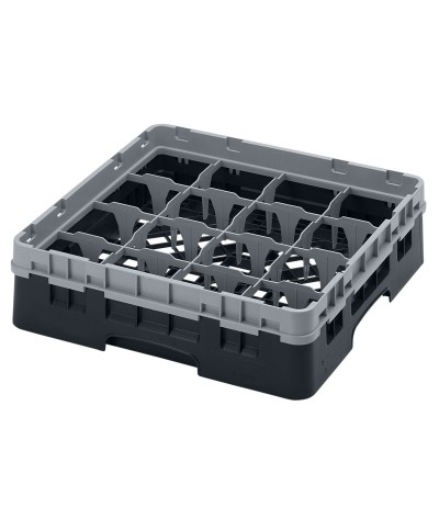 Cambro - 16S318-110 / Cesta de lavado (50 x 50 cm) para copas y vasos con 16 comp. 1 alt. - dia. máx. 10,9 cm alt. máx. 9,4 cm