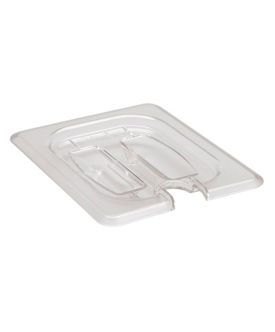 Cambro - 80CWCHN-135 / Tapa con muesca y asa de policarbonato GN 1/8 - (16,2 x 13,2 cm)