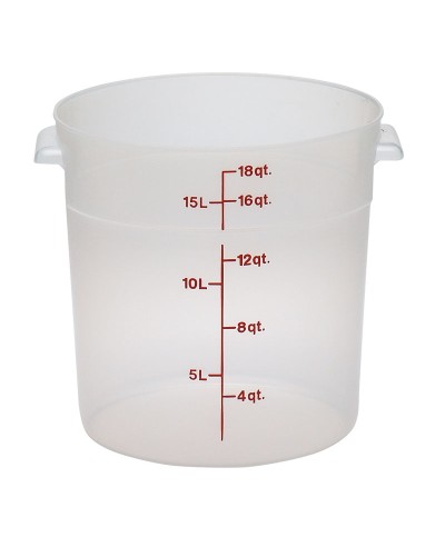 Cambro - RFS18PP-190 / Recipiente redondo de polipropileno - (37,8 cm de Ø) - (profundidad: 30,5 cm) - (17,2 litros)