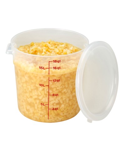 Cambro - RFS18PP-190 / Recipiente redondo de polipropileno - (37,8 cm de Ø) - (profundidad: 30,5 cm) - (17,2 litros)