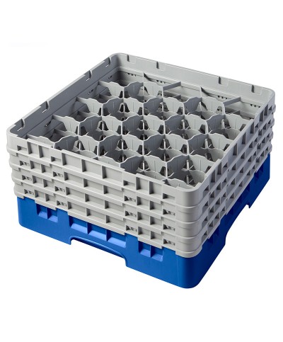 Cambro - 20S800-168 / Cesta de lavado (50 x 50 cm) para copas y vasos con 20 comp. 4 alt. - dia. máx. 9,84 cm alt. máx. 21,7 cm