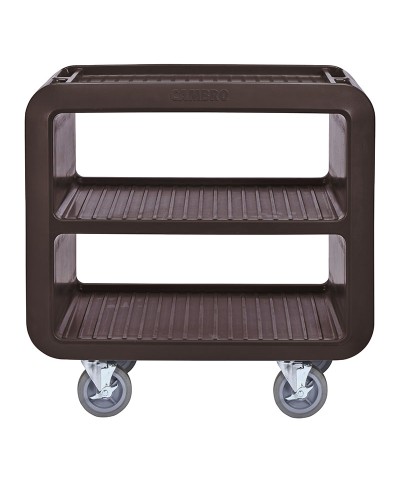 Cambro - SC230-131 / Carro de Servicio robusto (2 ruedas fijas y 2 giratorias con freno) - ( 95,3 x 55,9 x 94,6 cm) - Castaño