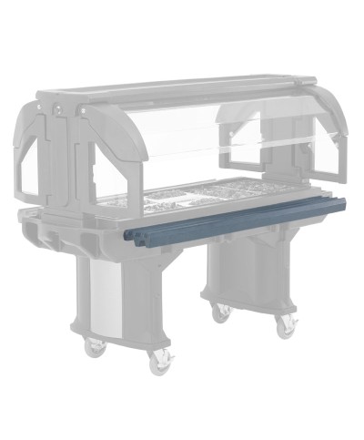 Riel para bandeja de 183 cm para mostrador Versa - 167,6 x 29,2 x 11,6 cm