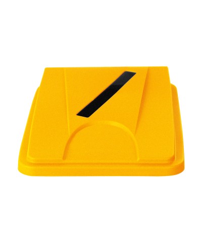 Probbax - PB-1014-YEL / Tapa plana para cartón y papel para cubos PB-100-GRY y PB-1090-GRY - 33 x 45,5 x 6,5 cm
