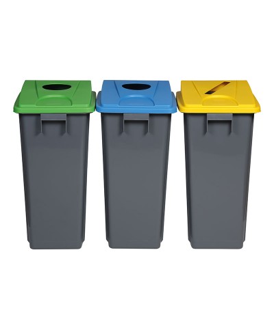 Probbax - PB-1014-YEL / Tapa plana para cartón y papel para cubos PB-100-GRY y PB-1090-GRY - 33 x 45,5 x 6,5 cm