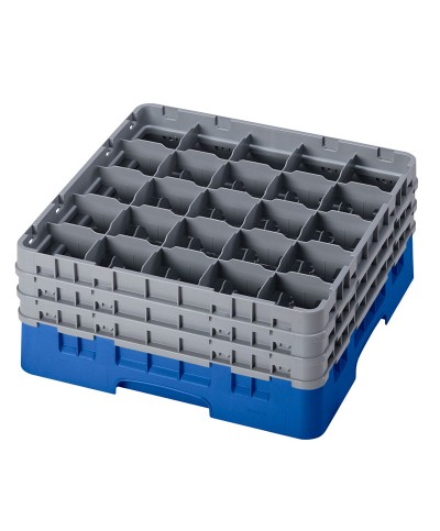 Cambro - 25S738-168 / Cesta de lavado (50 x 50 cm) copas y vasos con 25 comp. 3 alt. - dia. máx. 8,7 cm alt. máx. 20 cm