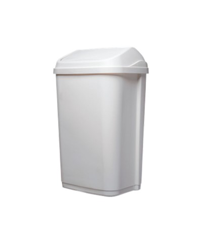 Probbax - ST-0210-WHT / Papelera con tapa basculante - 25 x 19 x 38,5 cm - 10 L
