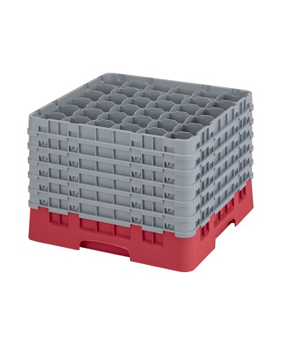 Cambro - 36S1214-416 / Cesta de lavado (50 x 50 cm) copas y vasos con 36 comp. 6 alt. - dia. máx. 7,2 cm alt. máx. 32,3 cm
