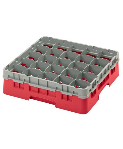 Cambro - 25S418-163 / Cesta de lavado (50 x 50 cm) copas y vasos con 25 comp. 1 alt. - dia. máx. 8,7 cm alt. máx. 11,8cm