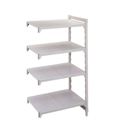 Cambro - MPA61518S4PKG / Estantería adicional lisa con 4 estantes, 180 cm de alto, fondo 60 cm y longitud 158 cm