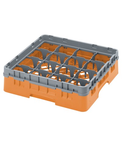 Cambro - 16S318-166 / Cesta de lavado (50 x 50 cm) para copas y vasos con 16 comp. 1 alt. - dia. máx. 10,9 cm alt. máx. 9,4 cm