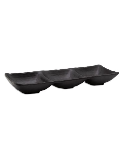 Adrier - SRCTB26085-MBK / Colección TERRAL - Bol rectangular con triple compartimento - 26 x 8,5 x 3,5 cm
