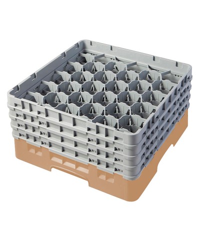 Cambro - 30S800-184 / Cesta de lavado (50 x 50 cm) copas y vasos con 30 comp. 4 alt. - dia. máx. 7,84 cm alt. máx. 21,7 cm