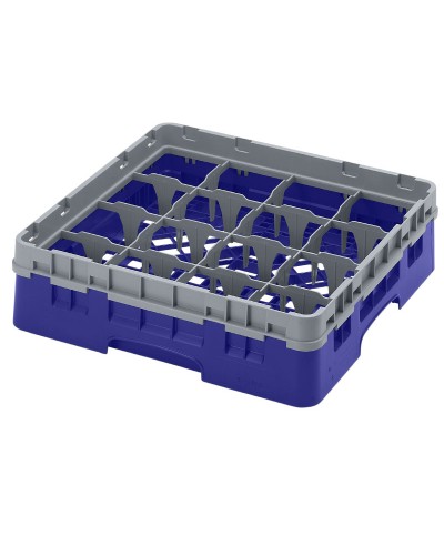 Cambro - 16S318-186 / Cesta de lavado (50 x 50 cm) para copas y vasos con 16 comp. 1 alt. - dia. máx. 10,9 cm alt. máx. 9,4 cm