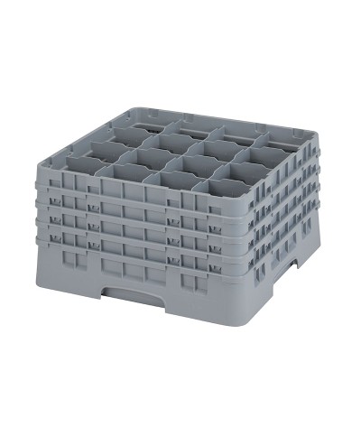 Cambro - 16S900-151 / Cesta de lavado (50 x 50 cm) para copas y vasos con 16 comp. 4 alt. - dia. máx. 10,9 cm alt. máx. 24,1 cm