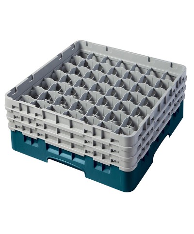 Cambro - 49S638-414 / Cesta de lavado (50 x 50 cm) copas y vasos con 49 comp. 3 alt. - dia. máx. 6 cm alt. máx. 17,6 cm