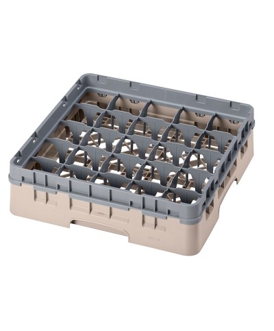 Cambro - 25S318-184 / Cesta de lavado (50 x 50 cm) copas y vasos con 25 comp. 1 alt. - dia. máx. 8,7 cm alt. máx. 9,4 cm