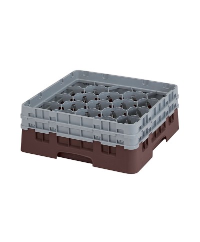 Cambro - 20S434-167 / Cesta de lavado (50 x 50 cm) para copas y vasos con 20 comp. 2 alt. - dia. máx. 9,84 cm alt. máx. 13,5 cm