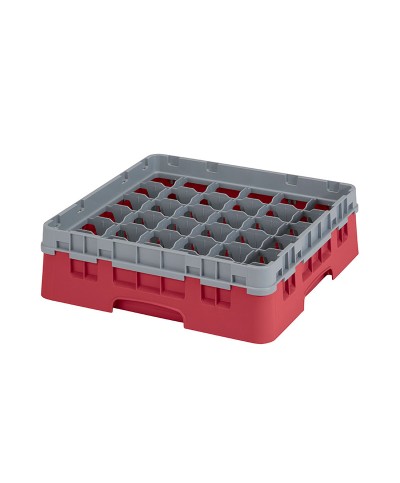 Cambro - 36S318-416 / Cesta de lavado (50 x 50 cm) copas y vasos con 36 comp. 1 alt. - dia. máx. 7,2 cm alt. máx. 9,4 cm