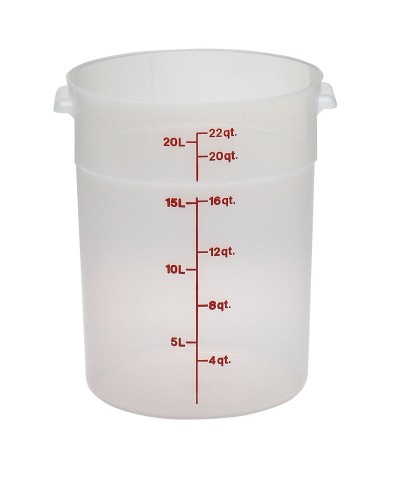 Cambro - RFS22PP-190 / Recipiente redondo de polipropileno - (37,8 cm de Ø) - (profundidad: 38,10 cm) - (20,8 litros)
