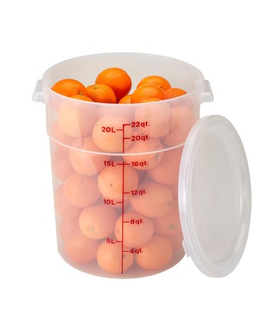 Cambro - RFS22PP-190 / Recipiente redondo de polipropileno - (37,8 cm de Ø) - (profundidad: 38,10 cm) - (20,8 litros)