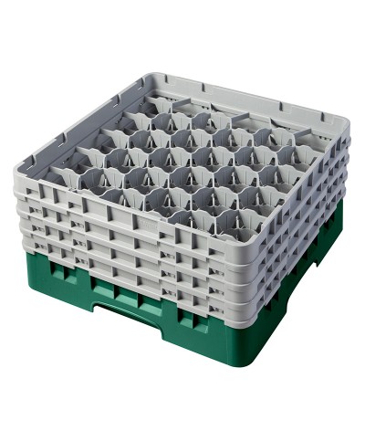 Cambro - 30S800-119 / Cesta de lavado (50 x 50 cm) copas y vasos con 30 comp. 4 alt. - dia. máx. 7,84 cm alt. máx. 21,7 cm
