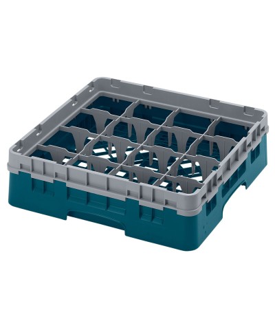 Cambro - 16S318-414 / Cesta de lavado (50 x 50 cm) para copas y vasos con 16 comp. 1 alt. - dia. máx. 10,9 cm alt. máx. 9,4 cm