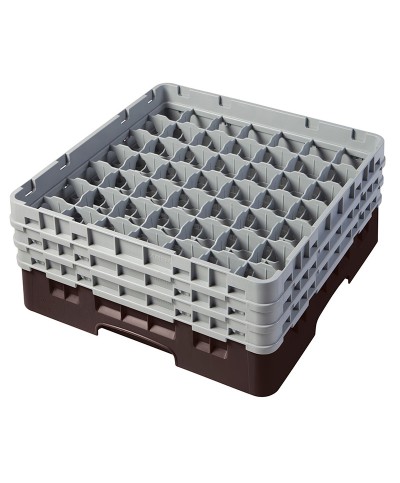Cambro - 49S638-167 / Cesta de lavado (50 x 50 cm) copas y vasos con 49 comp. 3 alt. - dia. máx. 6 cm alt. máx. 17,6 cm