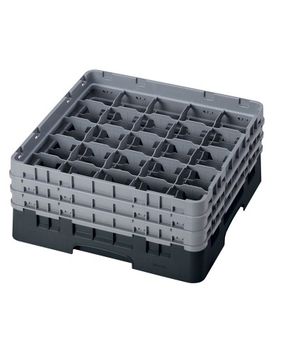 Cambro - 25S638-110 / Cesta de lavado (50 x 50 cm) copas y vasos con 25 comp. 3 alt. - dia. máx. 8,7 cm alt. máx. 17,6 cm