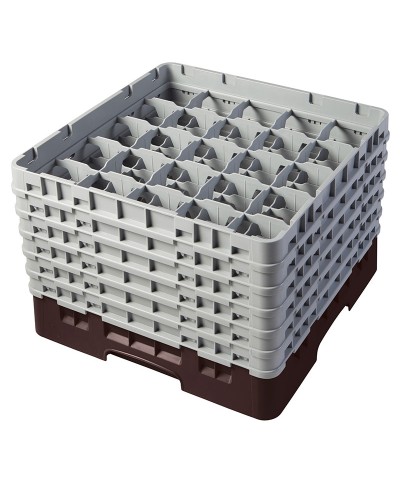 Cambro - 25S1114-167 / Cesta de lavado (50 x 50 cm) copas y vasos con 25 comp. 6 alt. - dia. máx. 8,7 cm alt. máx. 29,9 cm