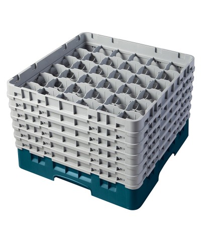 Cambro - 36S1114-414 / Cesta de lavado (50 x 50 cm) copas y vasos con 36 comp. 6 alt. - dia. máx. 7,2 cm alt. máx. 29,9 cm