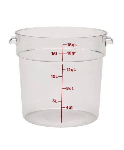 Cambro - RFSCW18-135 / Recipiente redondo de policarbonato - (37,8 cm de Ø) - (profundidad: 30,5 cm) - (17,2 litros)