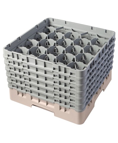 Cambro - 20S1114-184 / Cesta de lavado (50 x 50 cm) copas y vasos con 20 comp. 6 alt. - dia. máx. 9,84 cm alt. máx. 29,9 cm