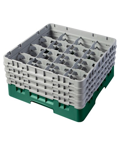 Cambro - 16S800-119 / Cesta de lavado (50 x 50 cm) para copas y vasos con 16 comp. 4 alt. - dia. máx. 10,9 cm alt. máx. 21,7 cm