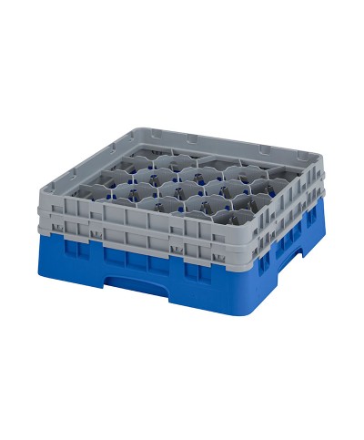 Cambro - 20S534-168 / Cesta de lavado (50 x 50 cm) para copas y vasos con 20 comp. 2 alt. - dia. máx. 9,84 cm alt. máx. 14,9 cm