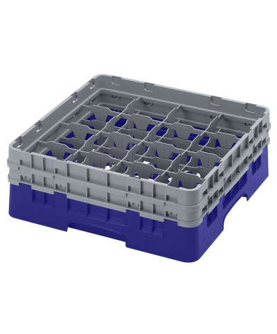 Cambro - 16S434-186 / Cesta de lavado (50 x 50 cm) para copas y vasos con 16 comp. 2 alt. - dia. máx. 10,9 cm alt. máx. 13,5 cm