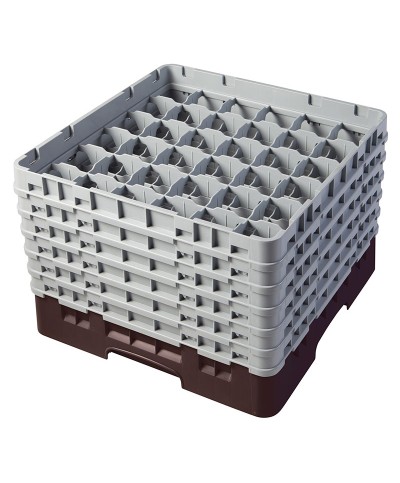 Cambro - 36S1114-167 / Cesta de lavado (50 x 50 cm) copas y vasos con 36 comp. 6 alt. - dia. máx. 7,2 cm alt. máx. 29,9 cm