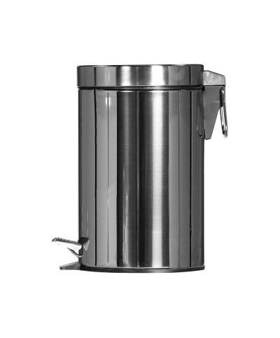 Probbax - SO-6003-MSSTL / Papelera de pedal - 16,7 cm Ø x 27 cm alto - 3 L