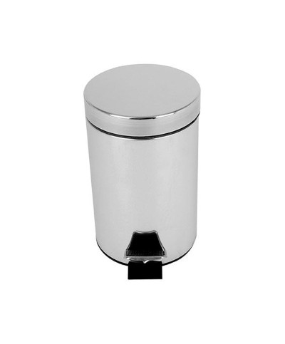 Probbax - SO-6003-MSSTL / Papelera de pedal - 16,7 cm Ø x 27 cm alto - 3 L