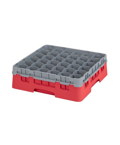 Cambro - 36S418-163 / Cesta de lavado (50 x 50 cm) copas y vasos con 36 comp. 1 alt. - dia. máx. 7,2 cm alt. máx. 11,8 cm