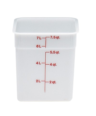 Cambro - 8SFSP-148 / Recipiente cuadrado de polietileno - (21,5 x 21,5 x 23 cm) - (7,6 litros)
