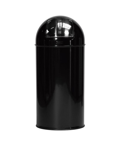 Probbax - PB-3140-BLA / Papelera redonda con tapa de presión - 35 cm Ø x 74 cm - 40 L