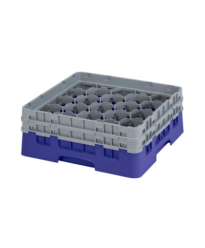 Cambro - 20S434-186 / Cesta de lavado (50 x 50 cm) para copas y vasos con 20 comp. 2 alt. - dia. máx. 9,84 cm alt. máx. 13,5 cm